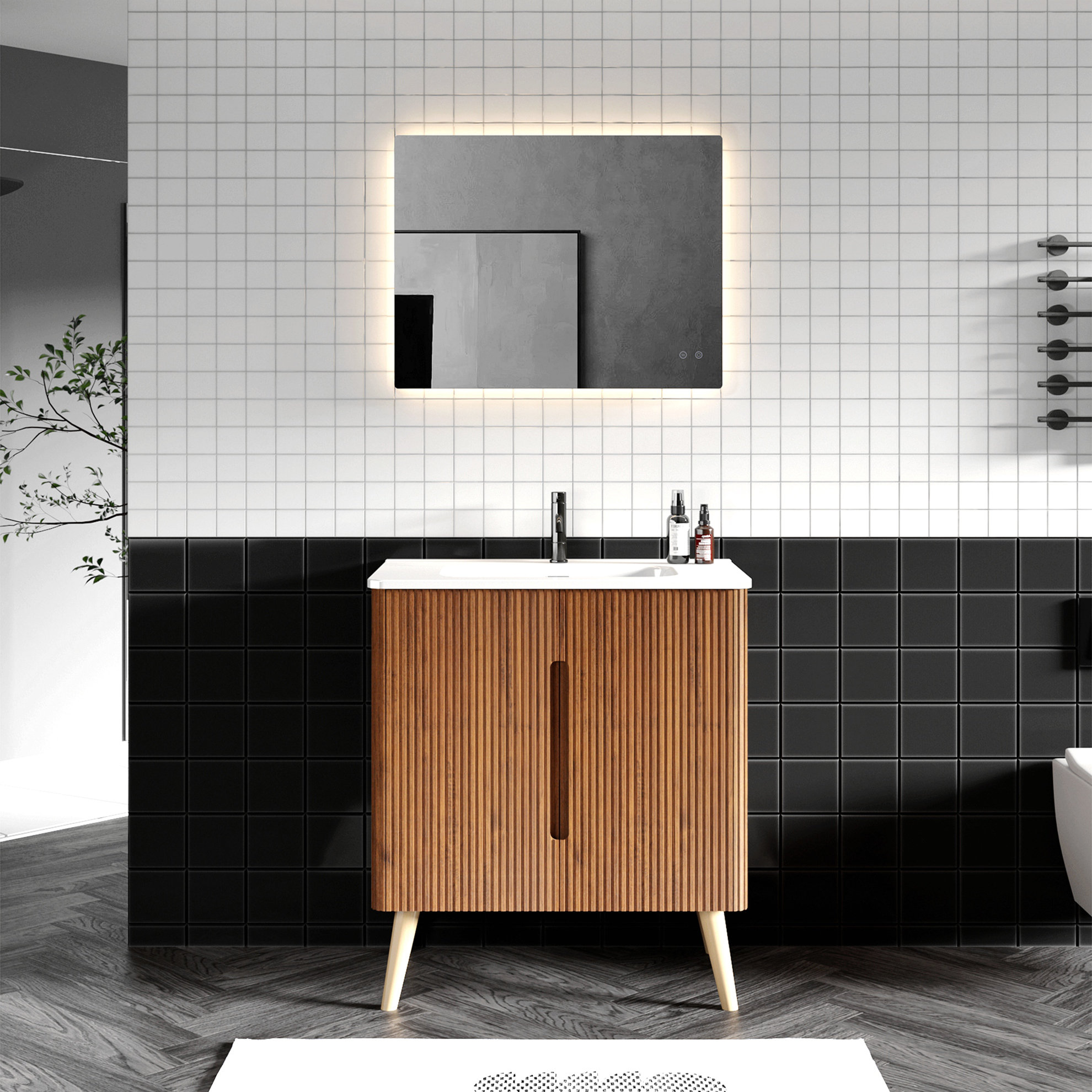 weixunguang 16 "Bathroom Vanity Sink Combo For Small Space, Modern ...